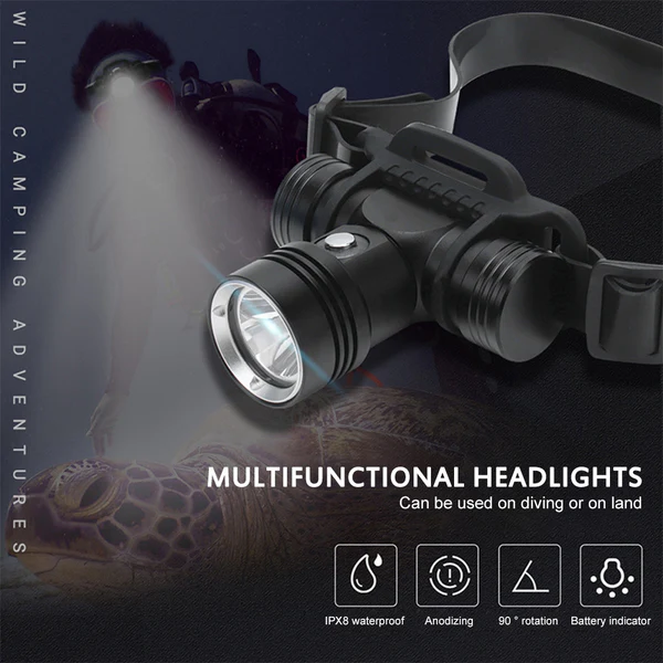 Want to see the underwater world while diving? Try the D68 diving headlight!