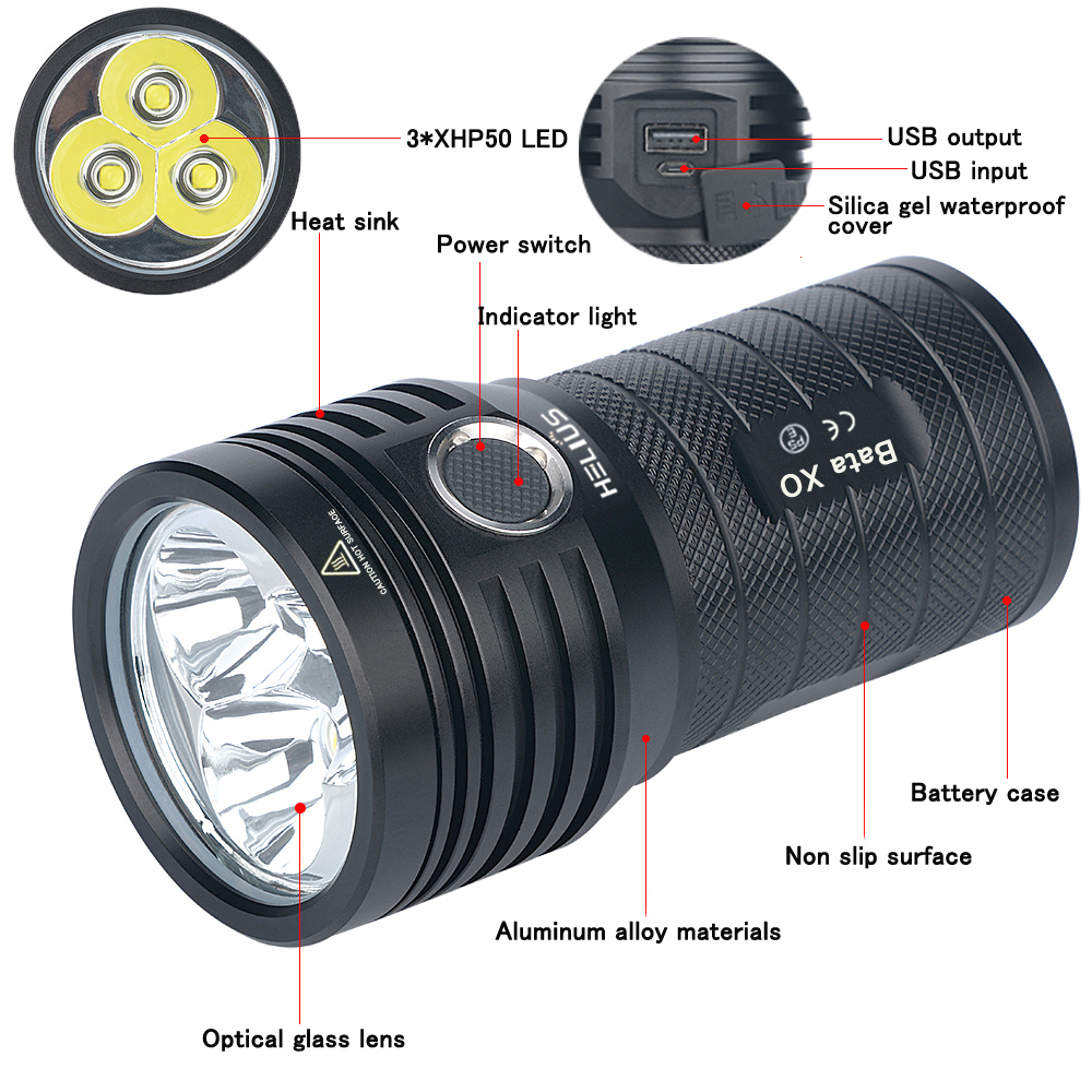 Comparison of single vs. multiple LED flashlights