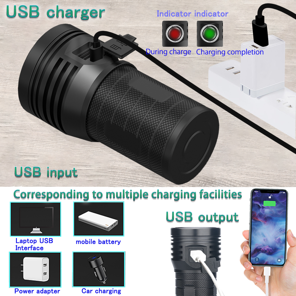 Flashlights with built-in power banks