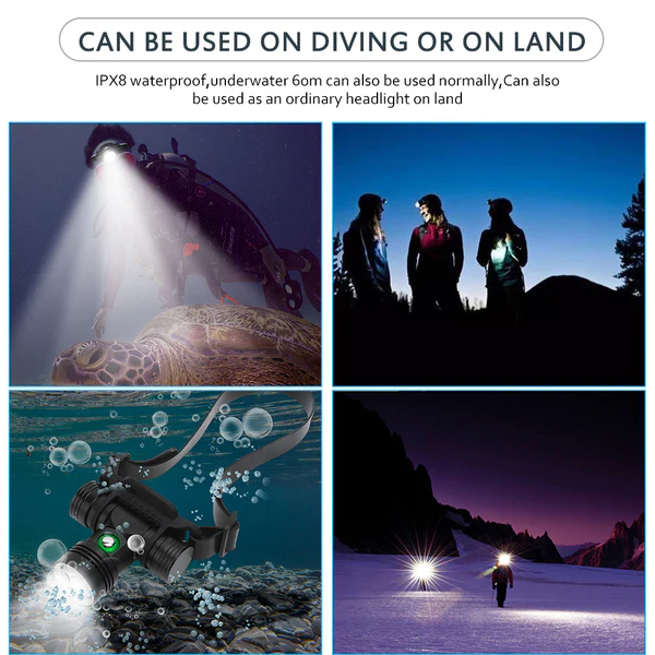 Unique Features of the 1000 Lumens Diving headlamp D68