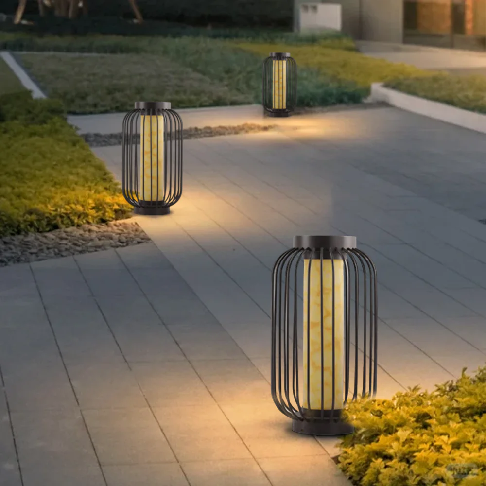 Moderne Außenlampe Schwarz Metall Laterne Hof