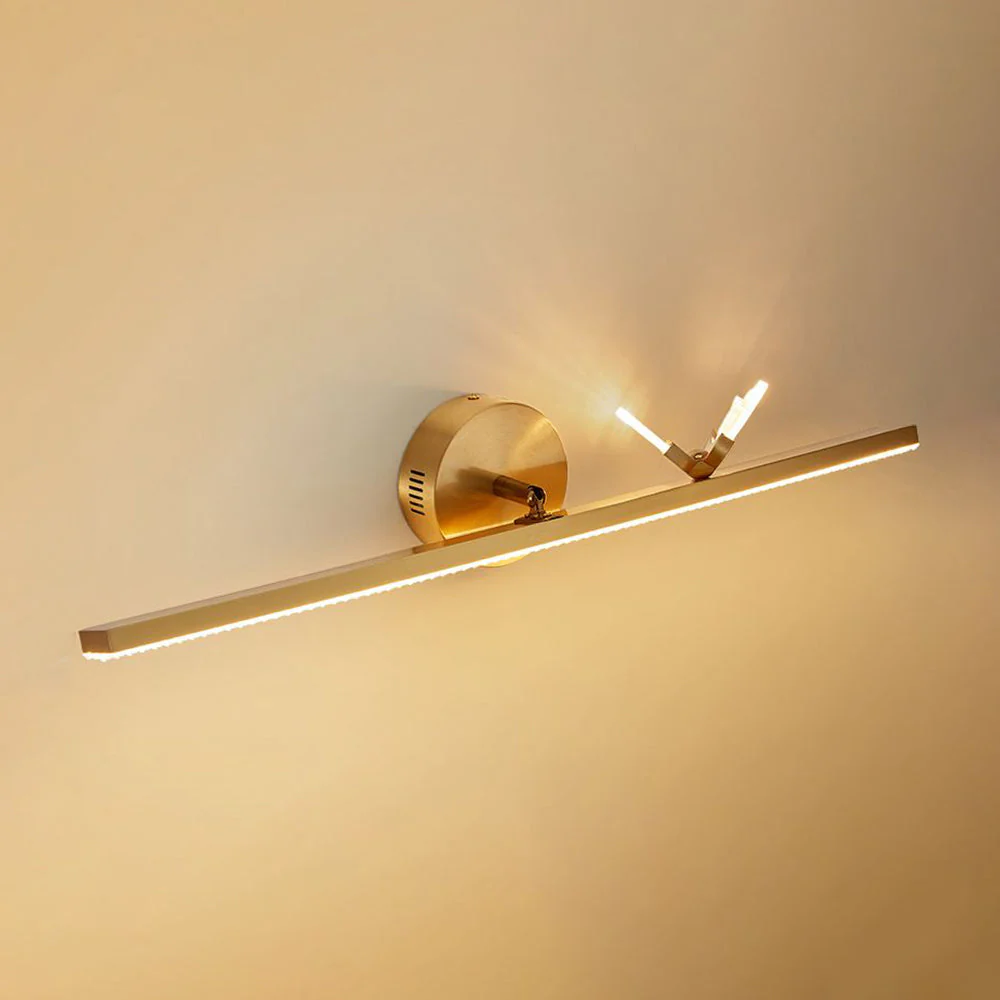 Designer Wandleuchte Metall Gold Badezimmer