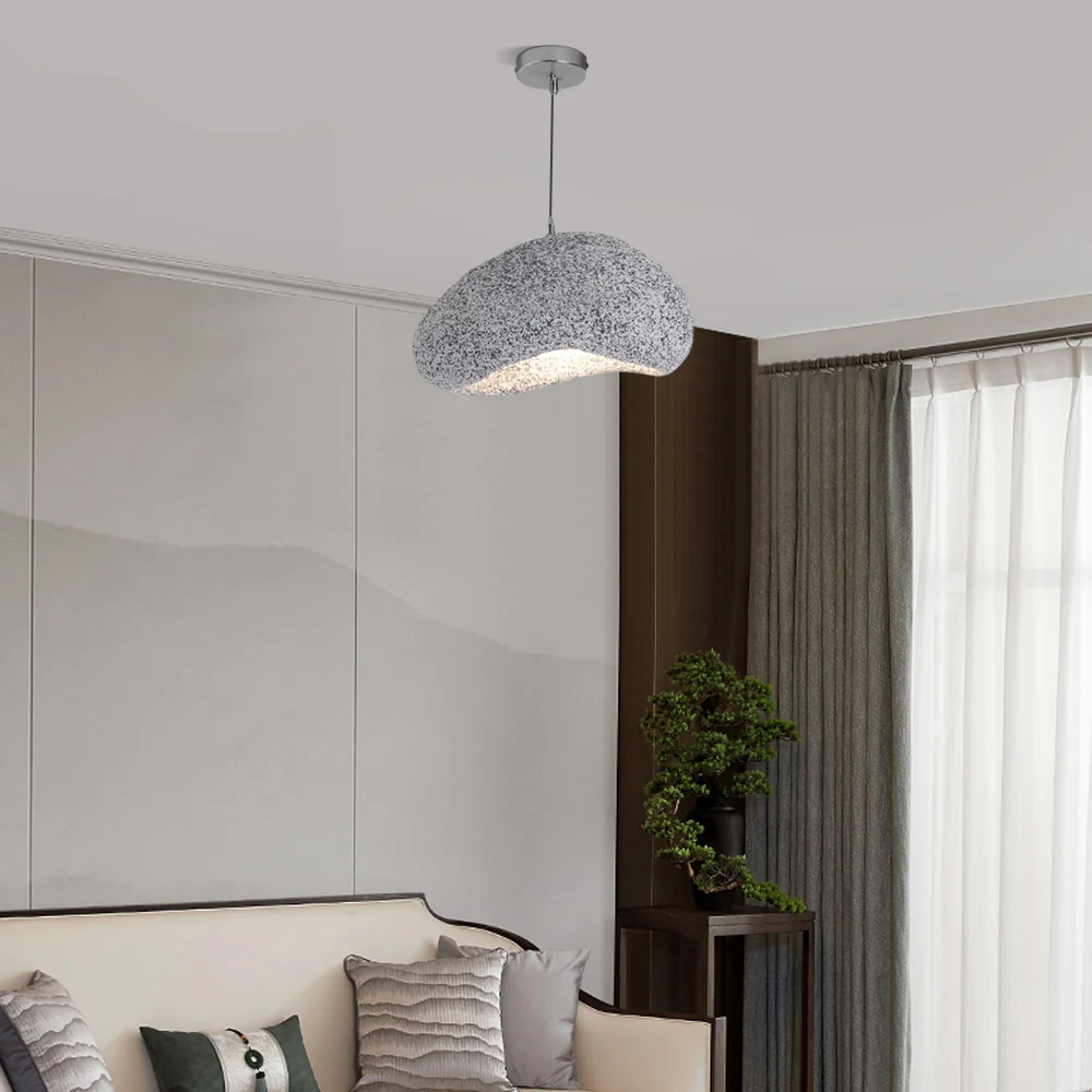 Art Deco Pendelleuchte LED Kappenförmig Grau Resin Esszimmer