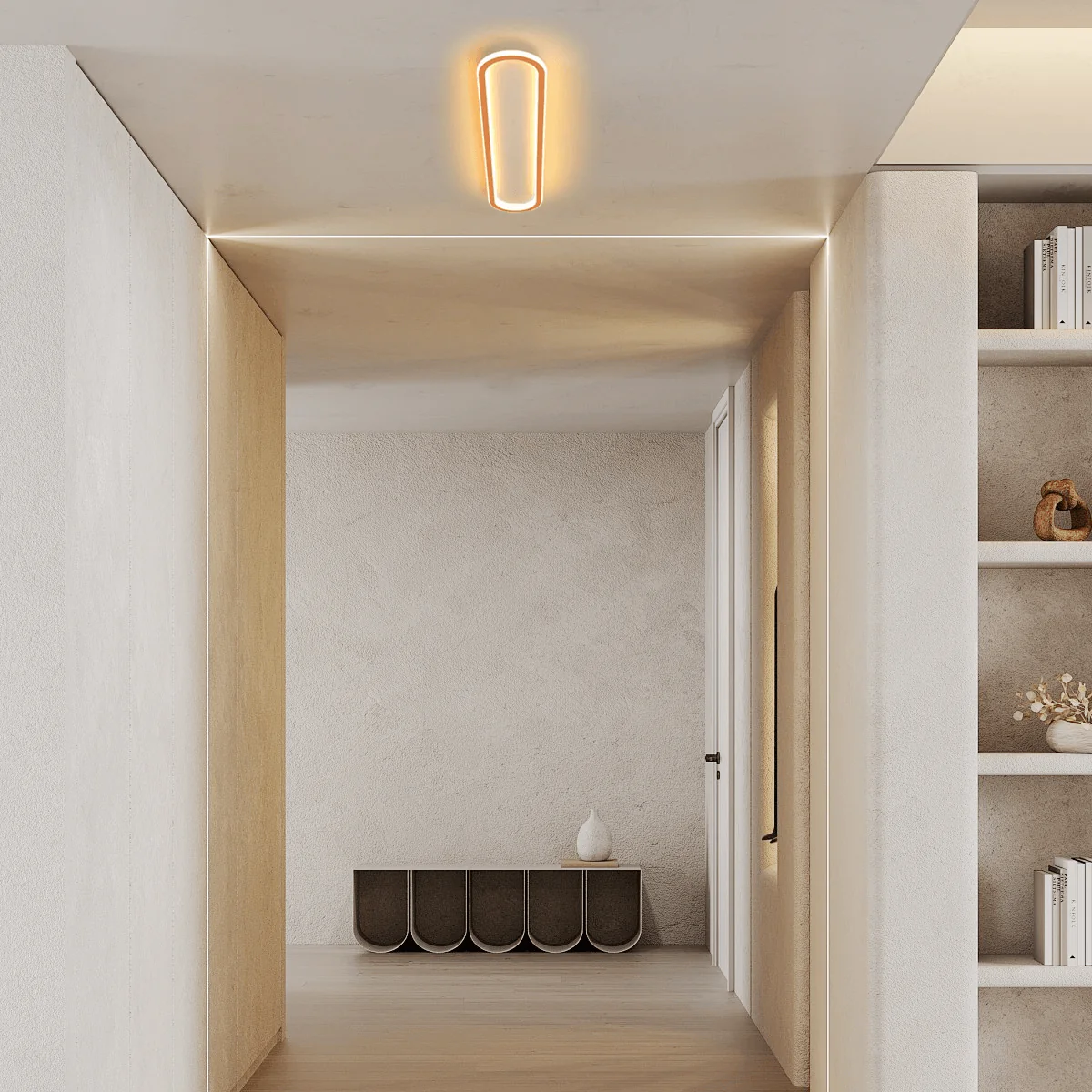 Moderne Deckenleuchte Rechteckig Schwarz/Gold Schlaf/Wohnzimmer