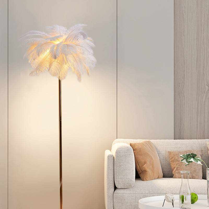 Art Deco LED Stehleuchte Metall Weiß Wohnzimmer