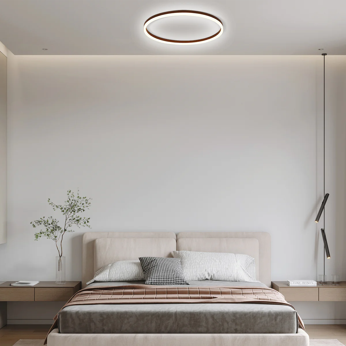 Modern Deckenleuchte LED Metall Schwarz Schlafzimmer/Wohnzimmer