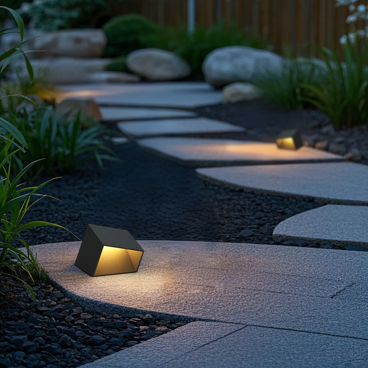 Moderne Außenleuchte LED Schwarz Metall Solar Garten/Terrasse