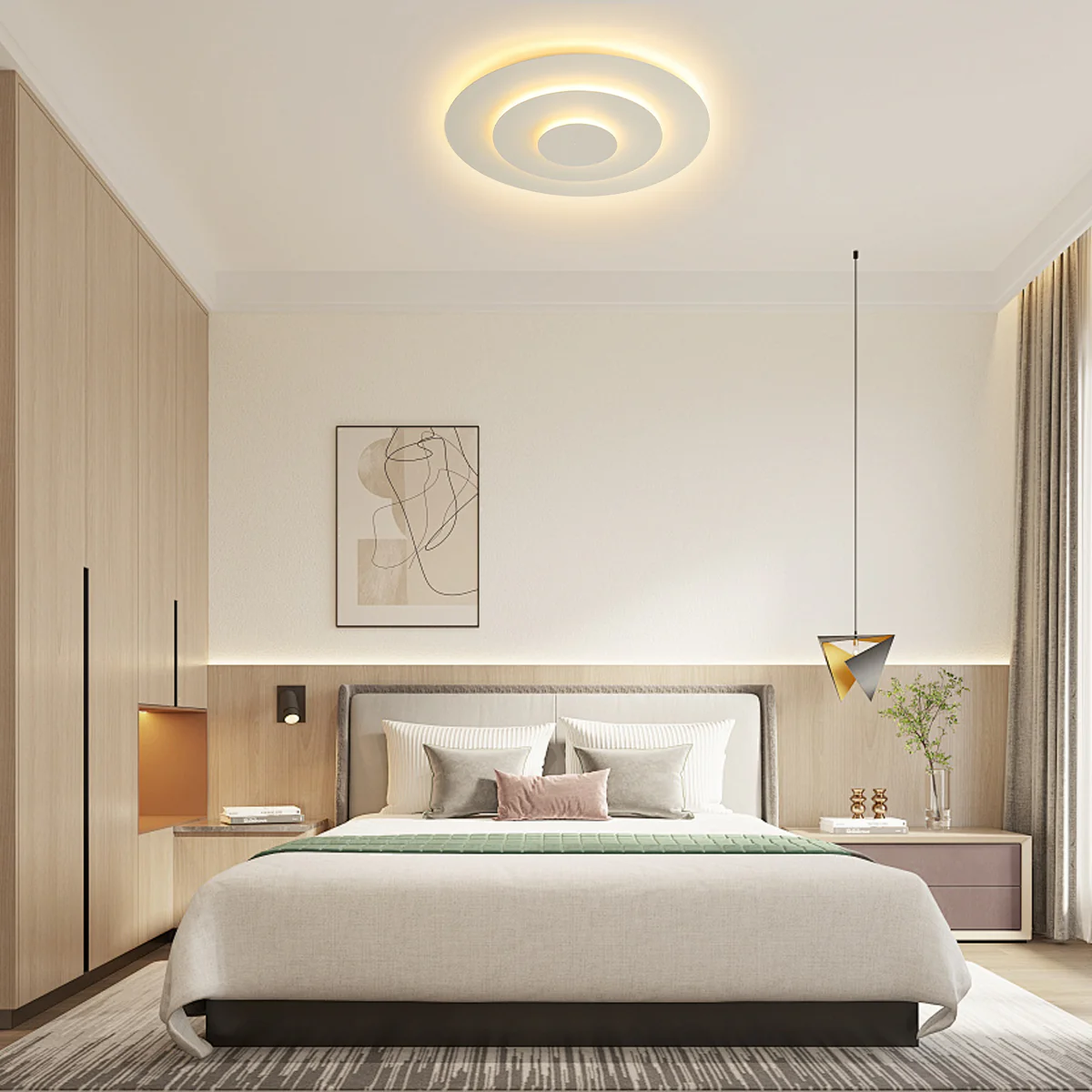 Nordic Deckenleuchte LED Acryl Weiß Wohnzimmer