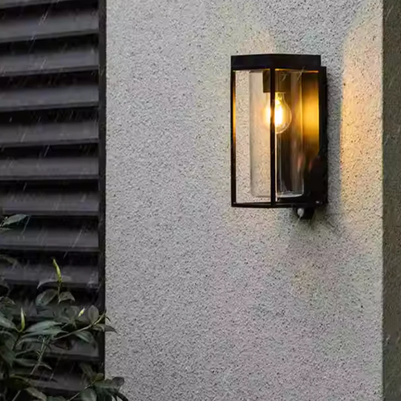 Modern Wandlampe Glas Schwarz Garten