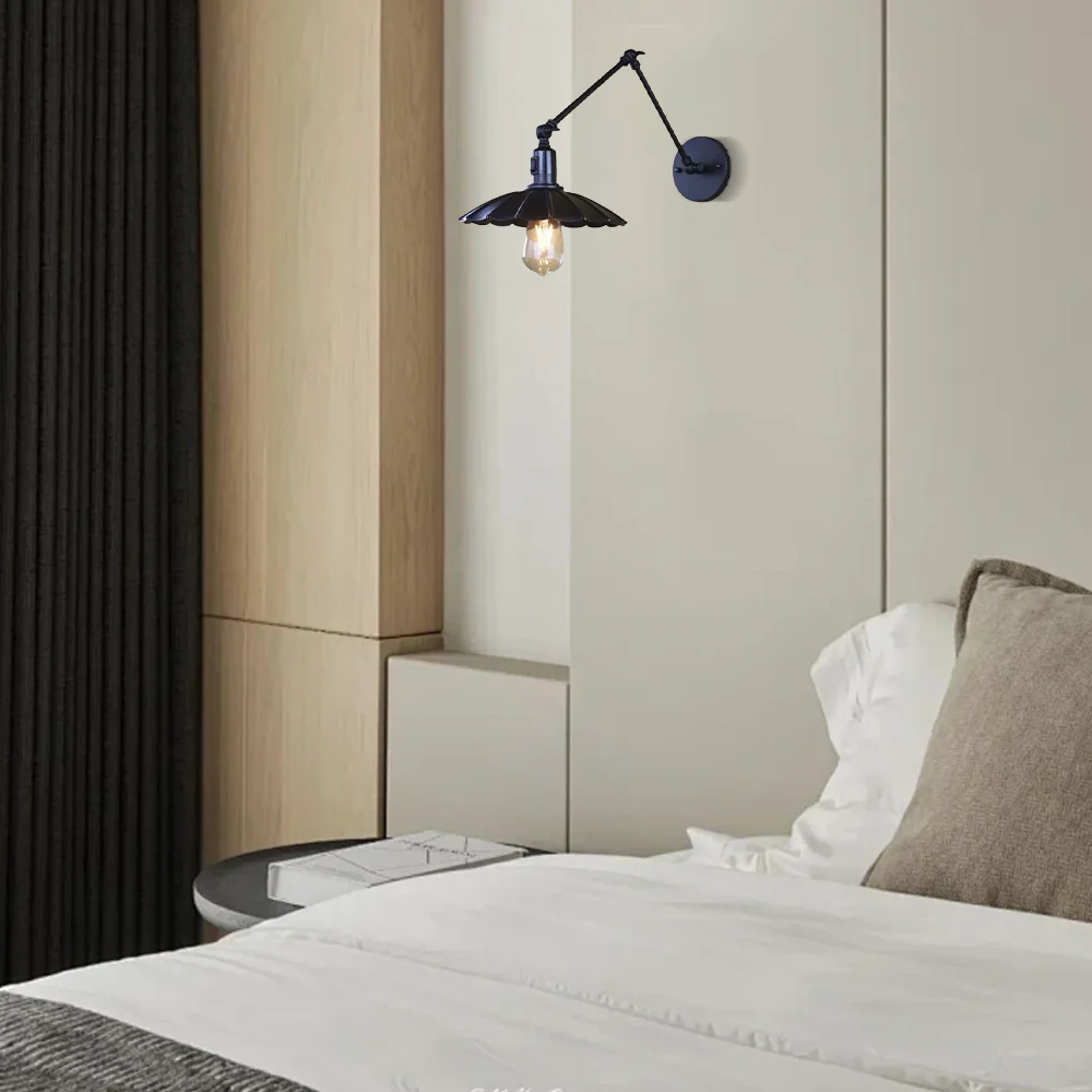 
Industriell Wandlampe Metall Schwarz Badezimmer