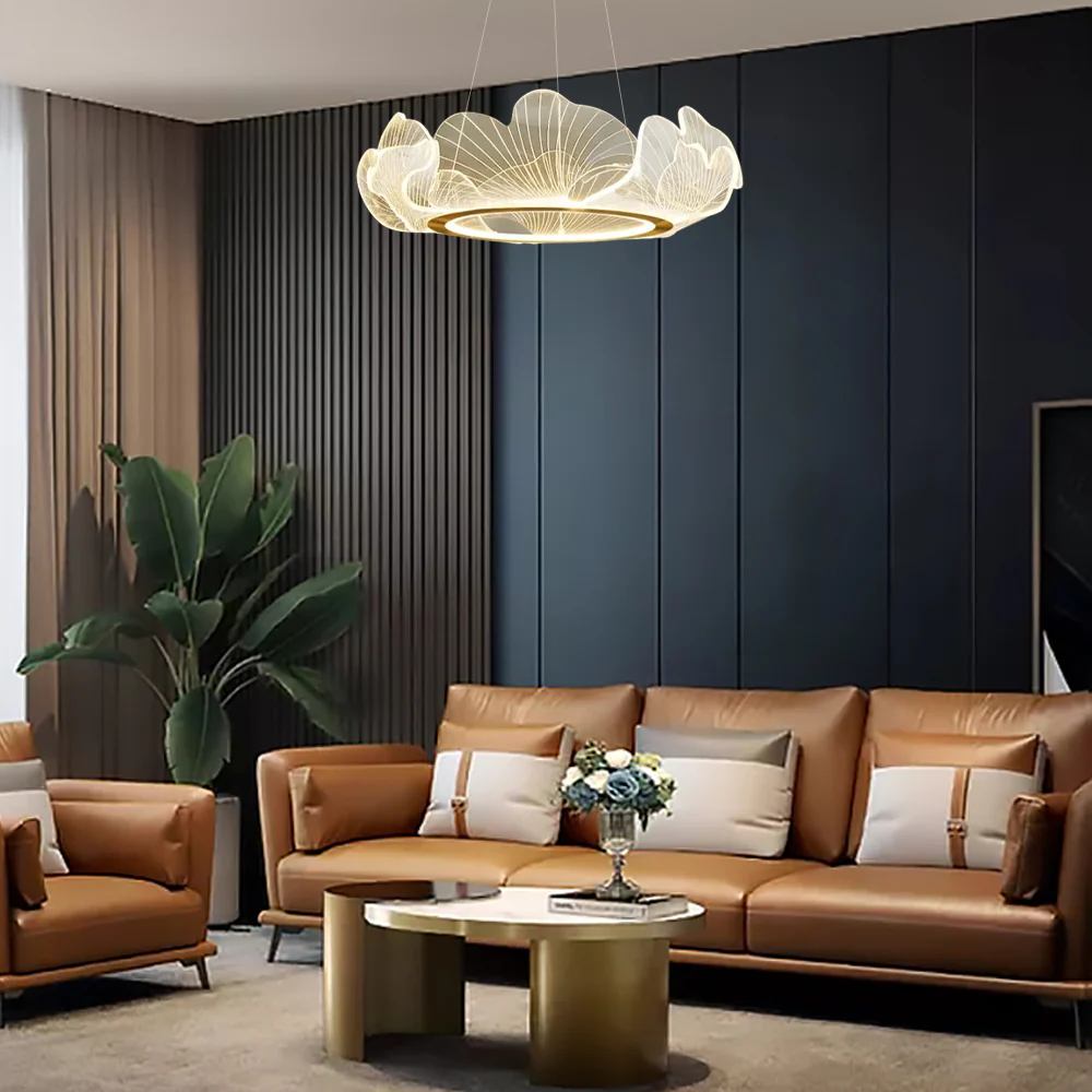 Modern Pendelleuchte Metall Gold Büro