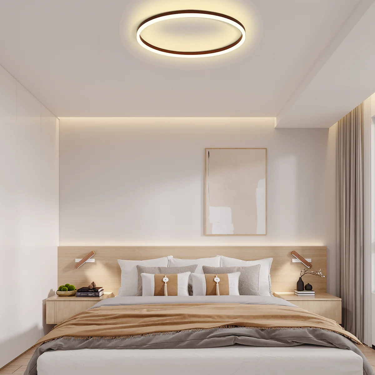 Modern Deckenleuchte LED Metall Schwarz Schlafzimmer/Wohnzimmer