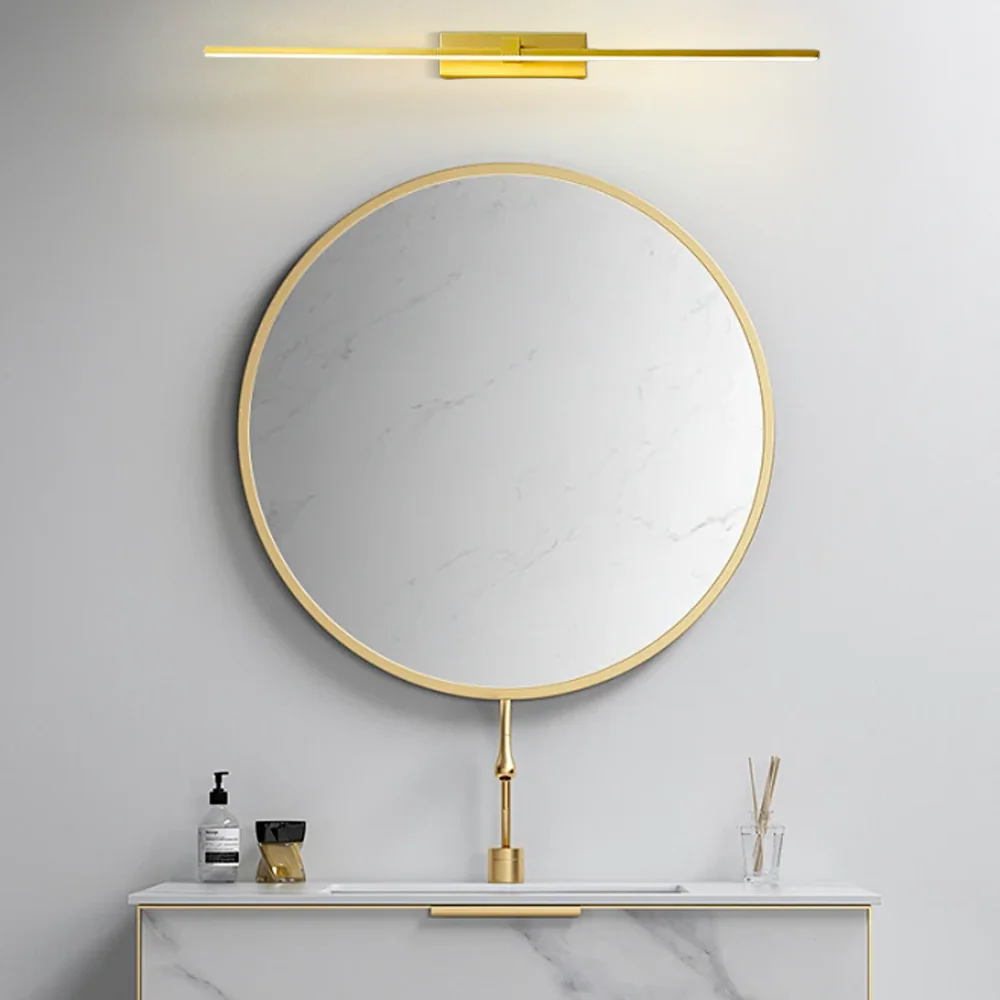 Modern Wandlampe Metall/Acryl Gold Badezimmer