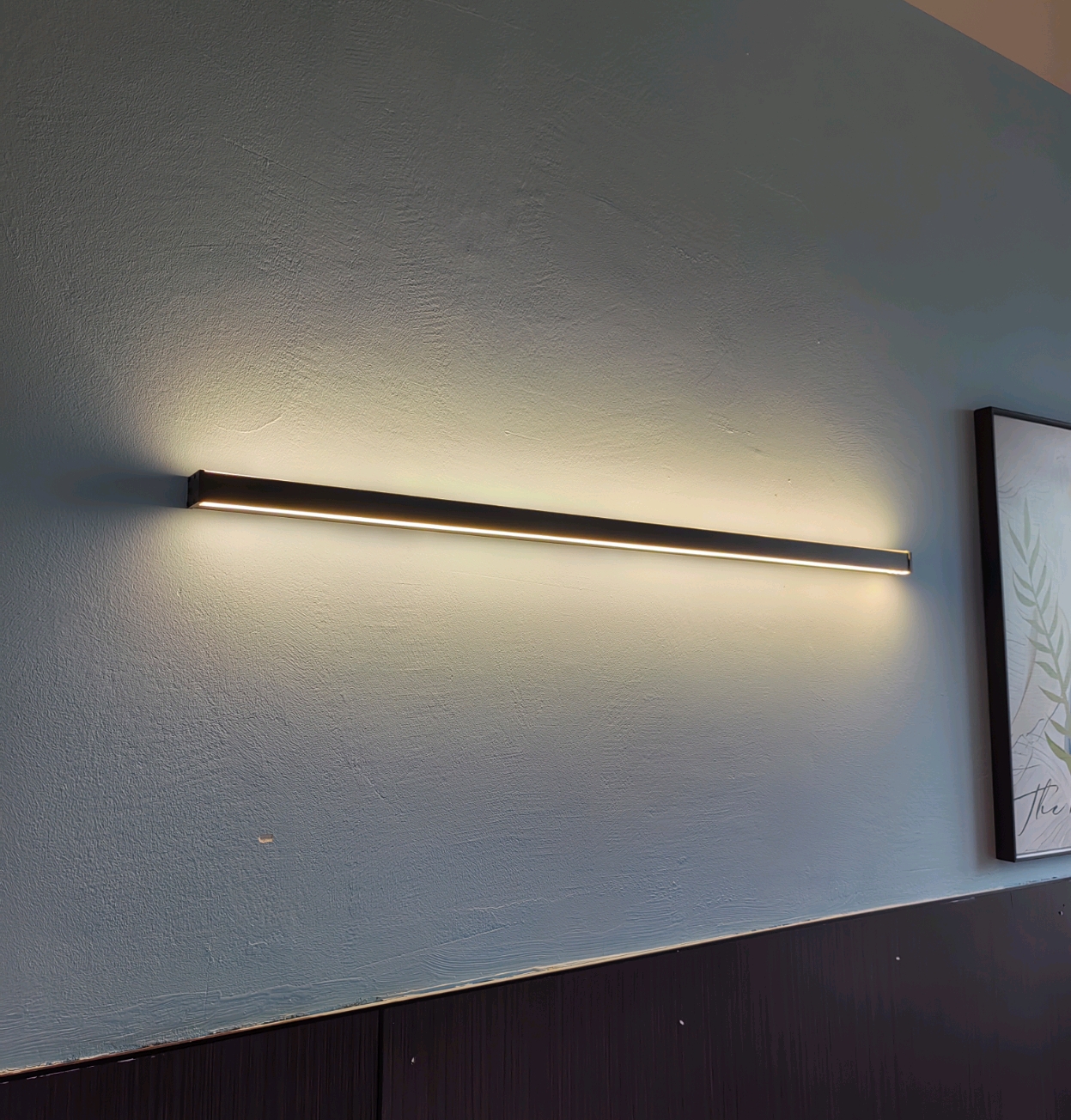 
Minimalistische Wandleuchte LED Linear Metall Schwarz/Gold Schlafzimmer/Wohnzimmer