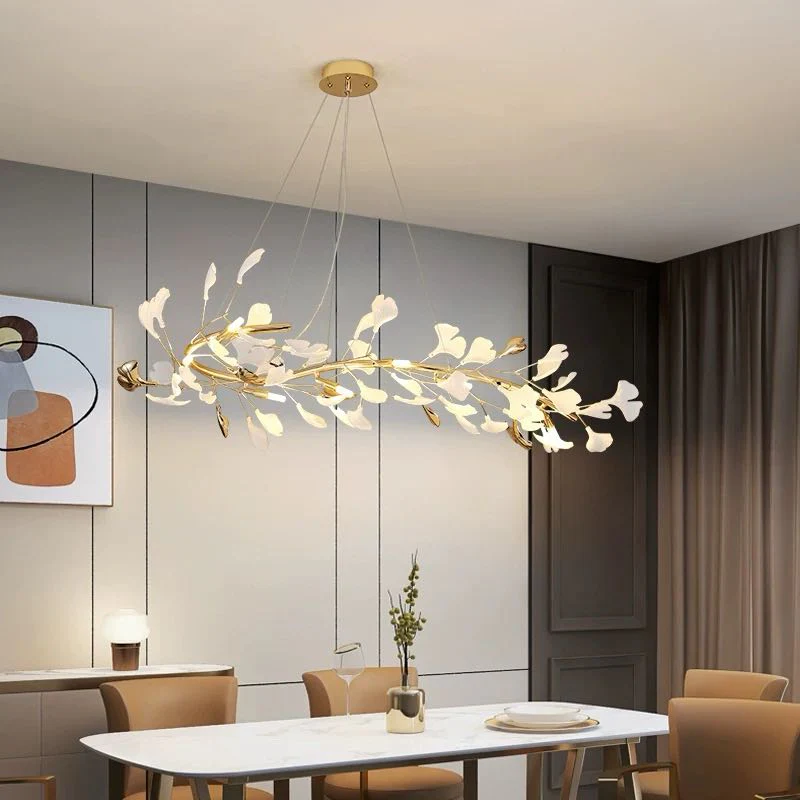 Art Deco Pendelleuchte Keramik Metall Gold Wohnzimmer