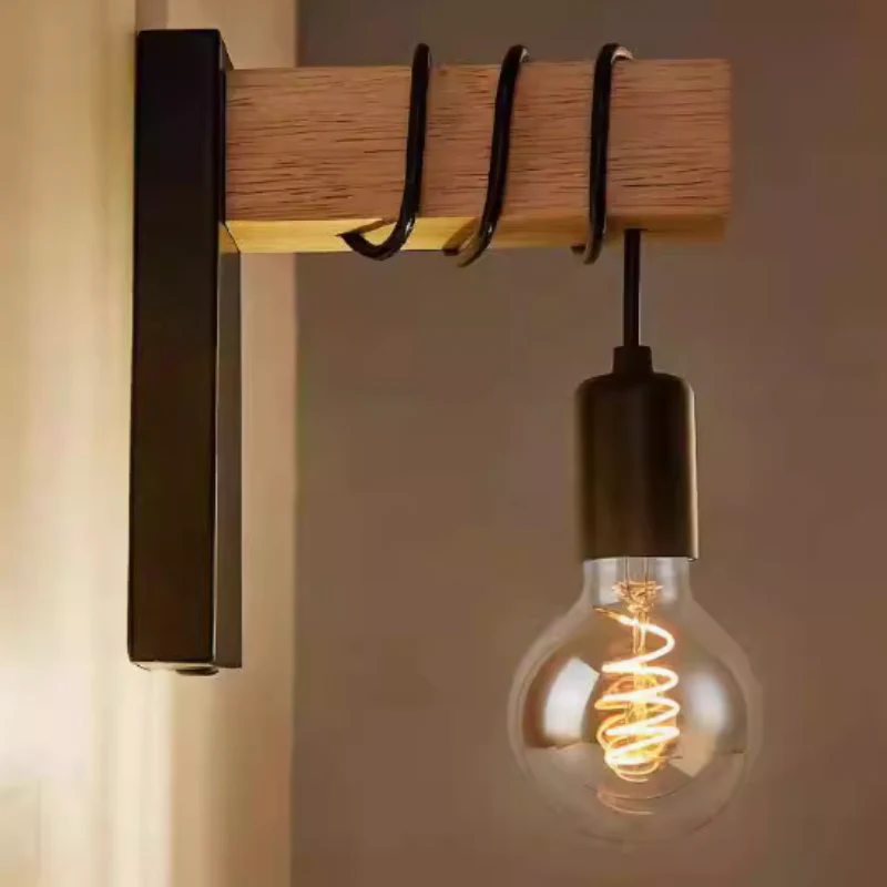 Vintage Wandlampe Metall Schwarz Wohnzimmer