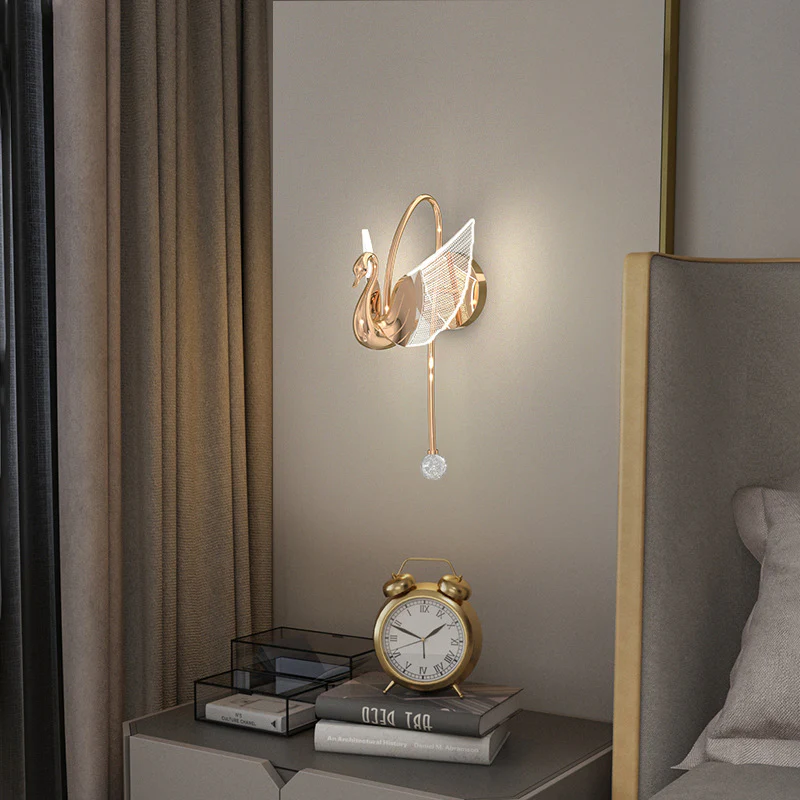 Art Deco Wandleuchte Metall Gold Wohnzimmer