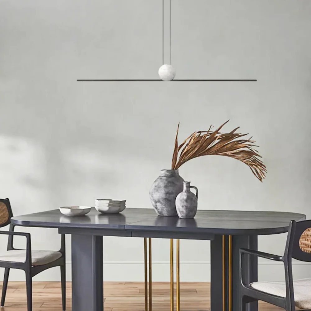 Modern Pendelleuchte Marmor Schwarz/Gold Küche