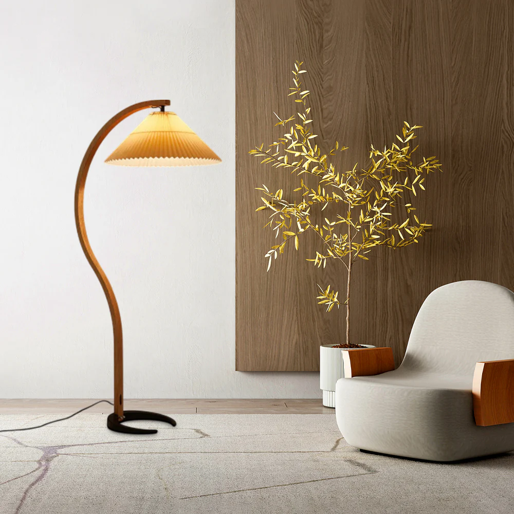Modern Stehlampe Metall Beige Schlafzimmer