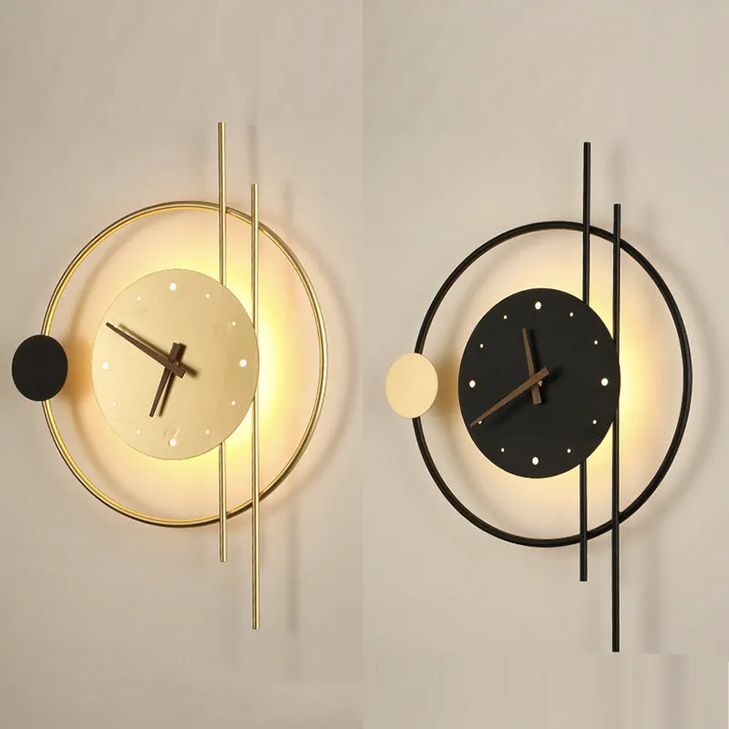 Art Deco InnenWandlampe LED Schwarz/Gold Metall Acryl Wohnzimmer