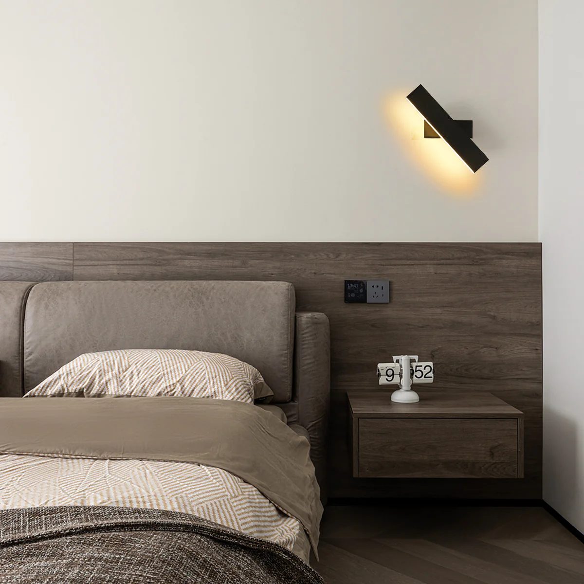 Modern Wandlampe LED Schwarz Metall Wohnzimmer/Schlafzimmer