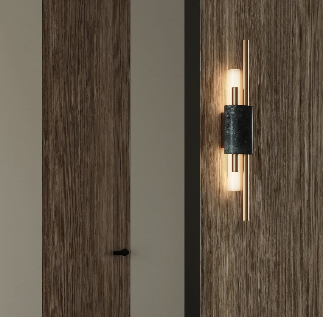 Modern Wandlampe LED Metall Gold Wohnzimmer