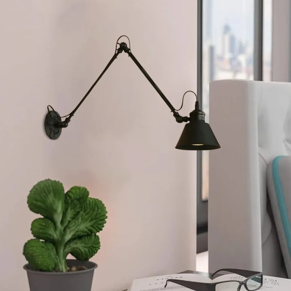 Modern Wandlampe Metall Schwarz Wohnzimmer