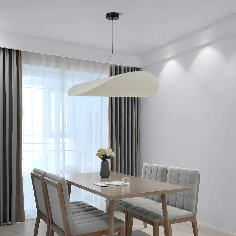 Moderne Pendelleuchte LED Weiß Kunstseide Ess/Wohnzimmer