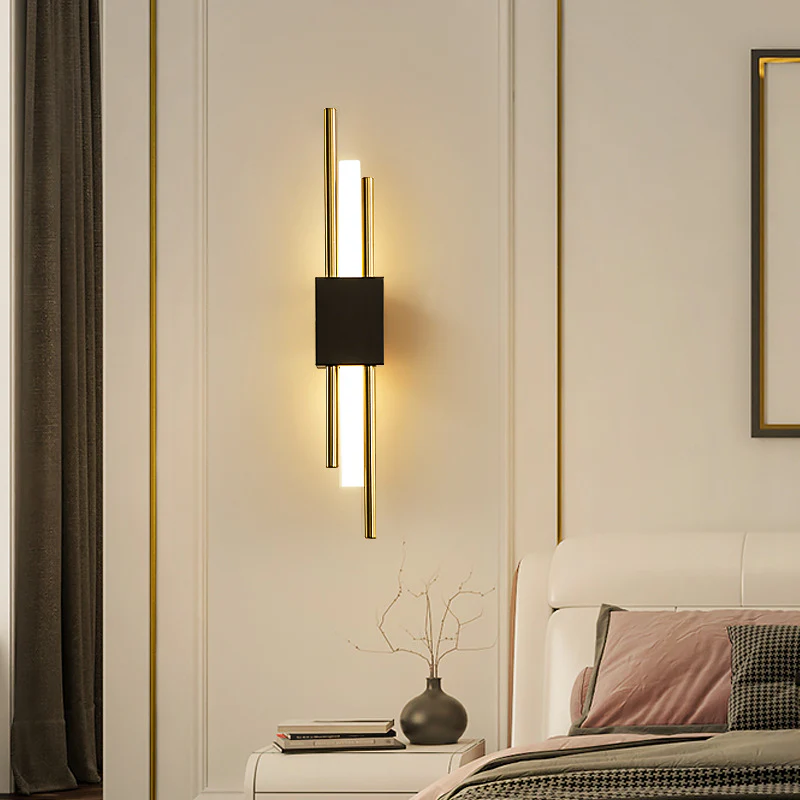Nordic Metall Wandleuchte Schwarz Schlafzimmer