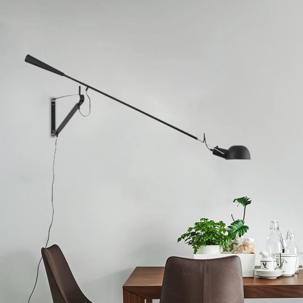Minimalistisch Wandlampe Metall Schwarz Wohnzimmer