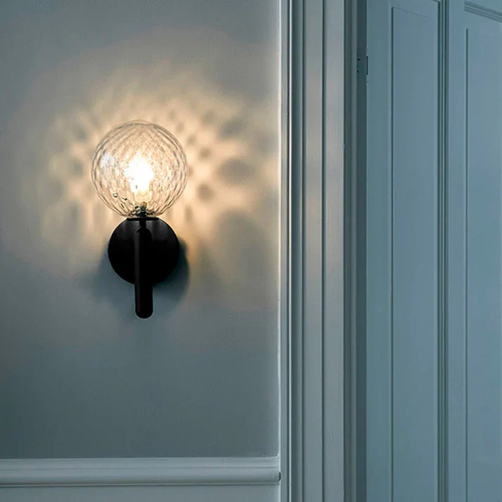 Modern Wandlampe Metall Schwarz/Gold Flur