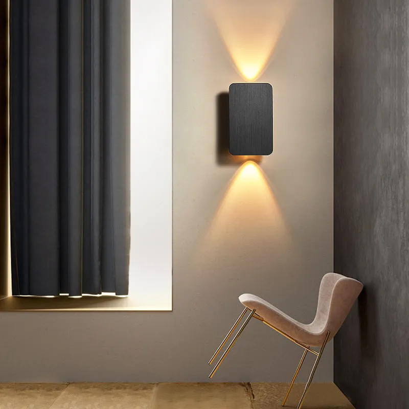 Minimalistische Wandlampe LED Quadrat Metall Schlafzimmer/Treppenhaus