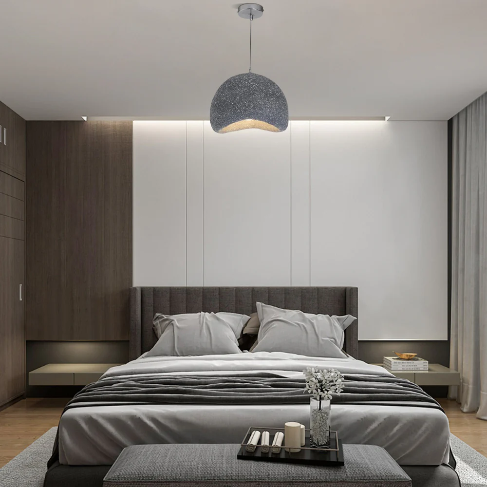 Art Deco Pendelleuchte LED Oval Blau Resin Esszimmer