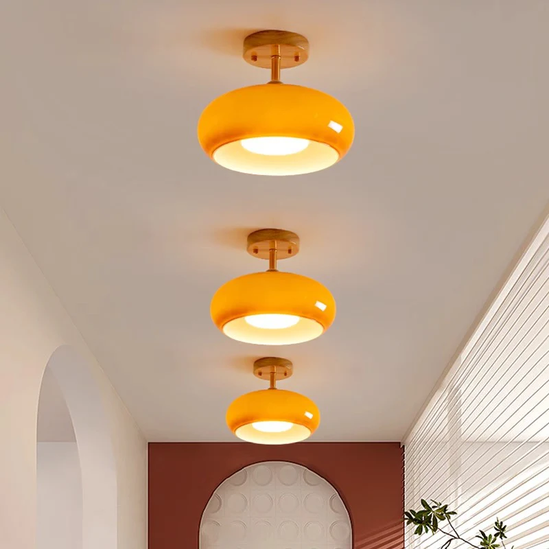 Modern Deckenleuchte LED Glas Weiß Wohnzimmer/Flur