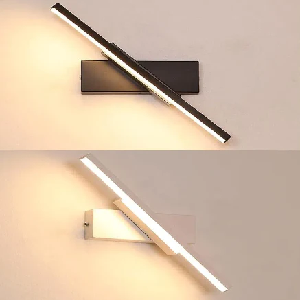 Modern Wandleuchte LED Drehbar Metall Schwarz/Weiß Schlafzimmer