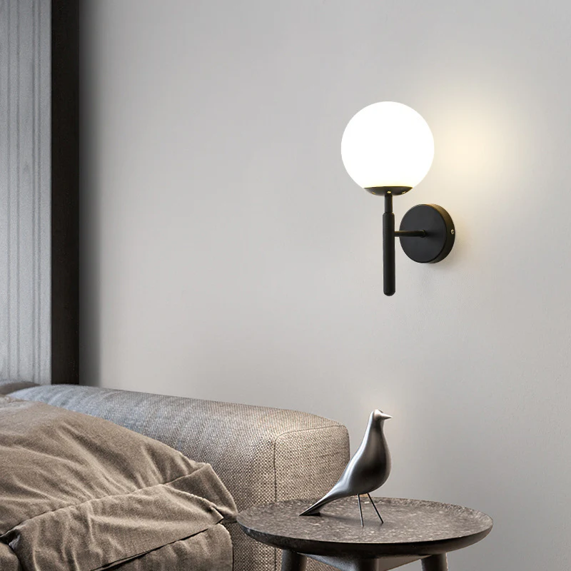 Modern Wandlampe Metall Schwarz/Gold Flur