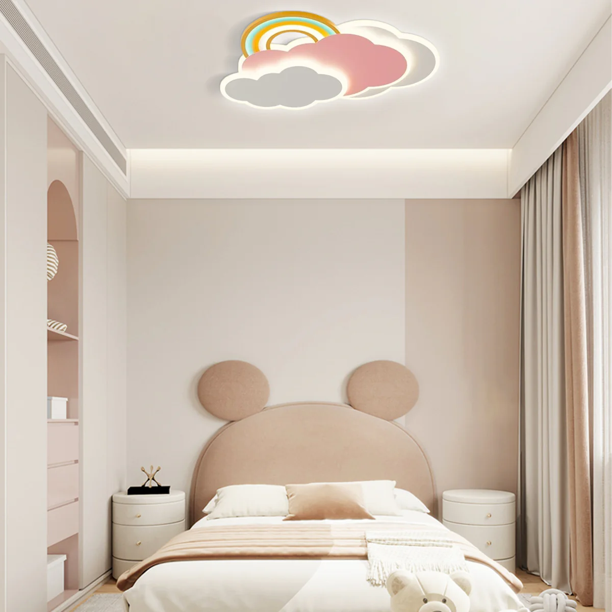 Modern Deckenleuchte LED Wolken Rosa Acryl Schlaf/Wohnzimmer