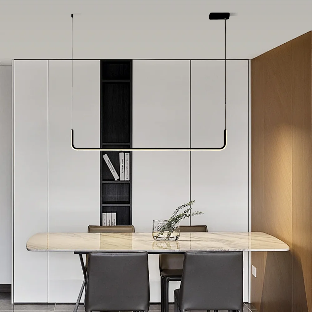 Minimalistische Pendelleuchte LED Linear Esszimmer/Kücheninsel