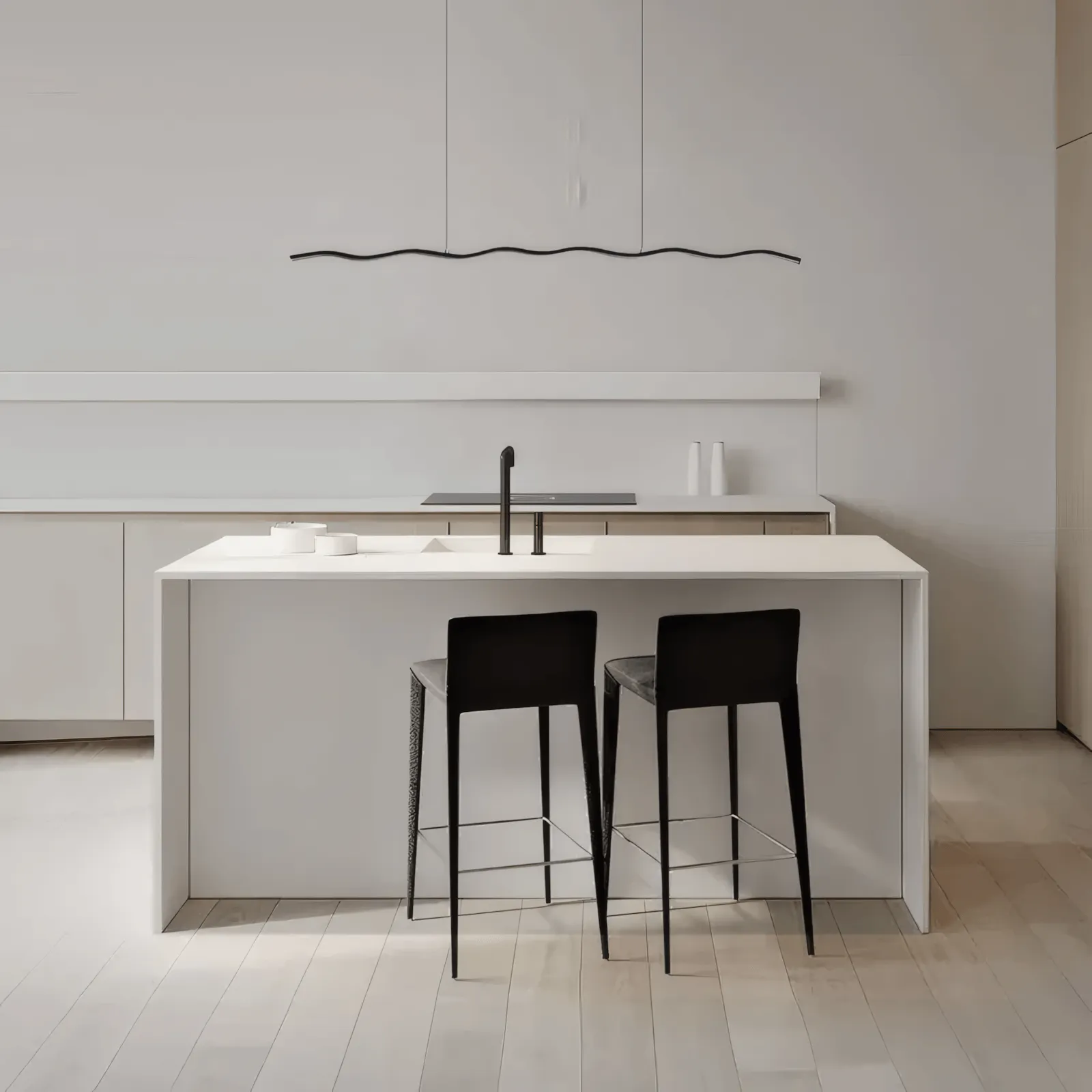 Minimalistisch Pendelleuchte Metall Schwarz Esszimmer