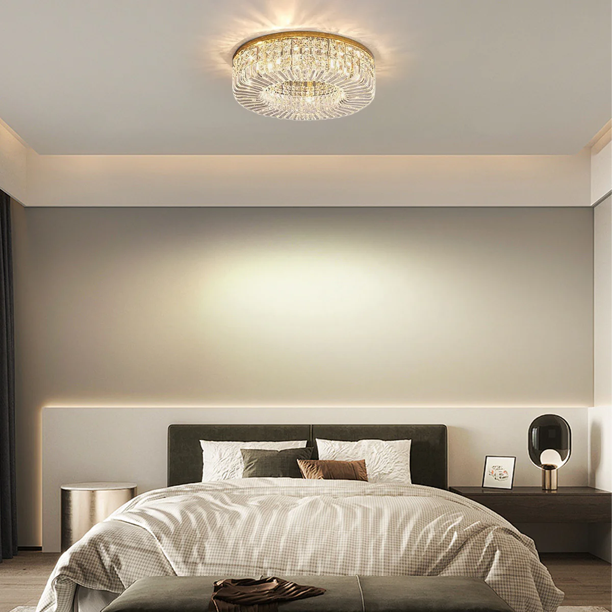 Royal Deckenleuchte LED Metall Chrom/Gold Schlafzimmer
