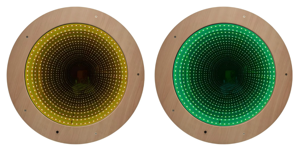 What makes a sensory infinity mirror unique for sensory rooms