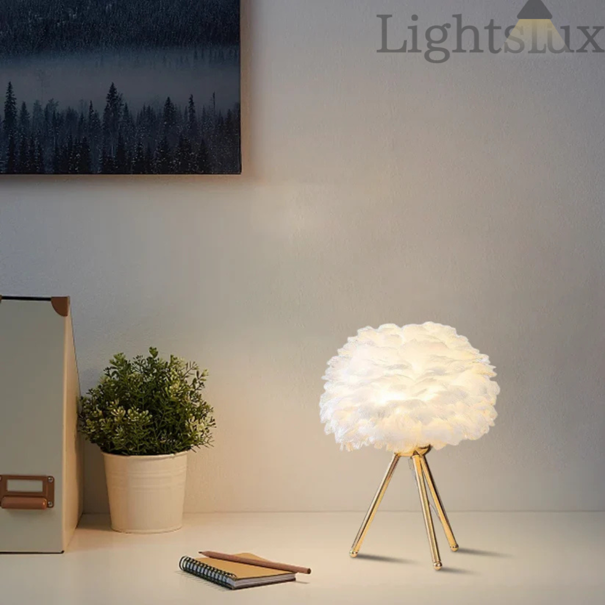 arm-toned table lamp perfect for cozy living rooms, inspired by the lighting in All Her Fault.