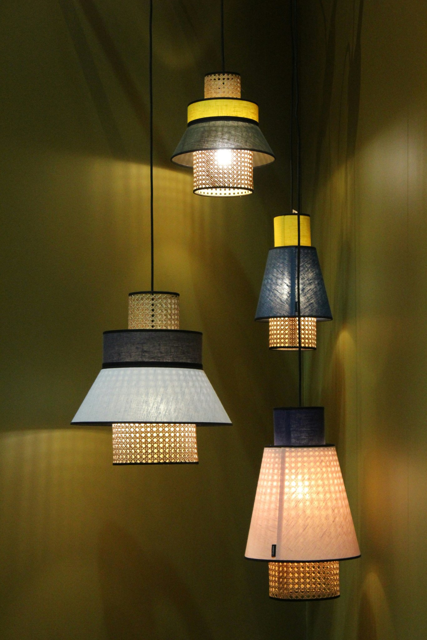fabric and bamboo lamp shades