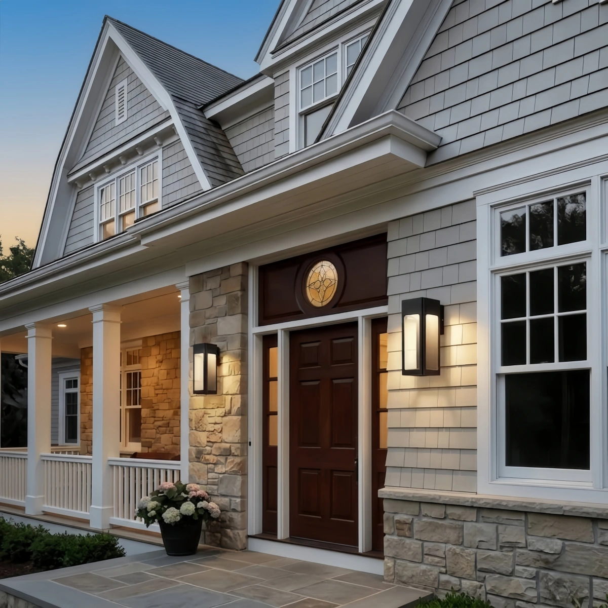 outdoor light on the porch