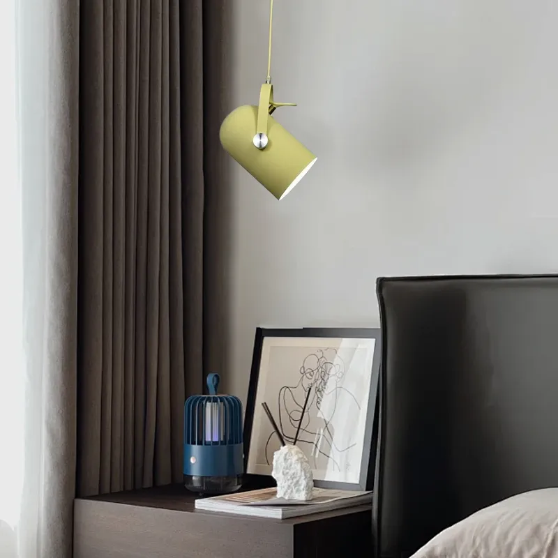 Morandia Modern Pendant Light – Angle-Adjustable Metal Fixture for Bedroom