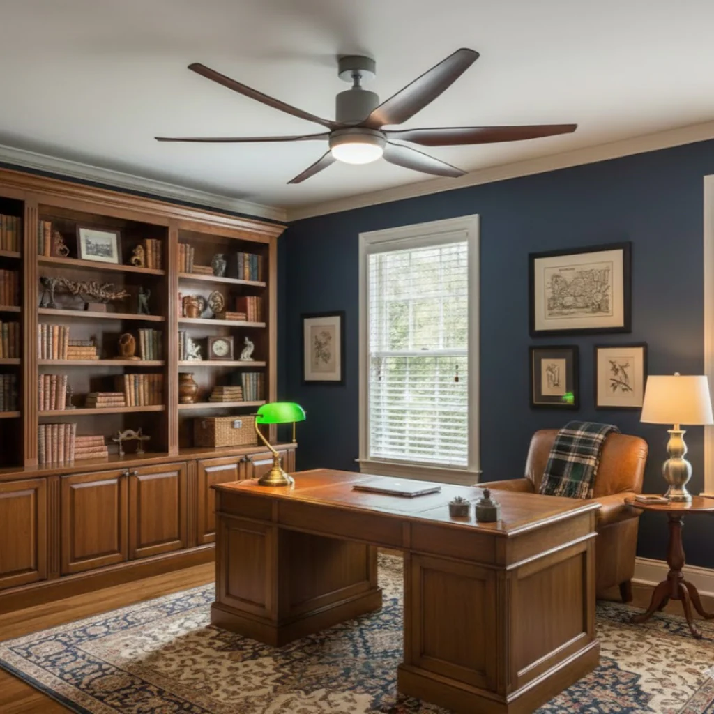 Ceiling Fan Light in Study Room