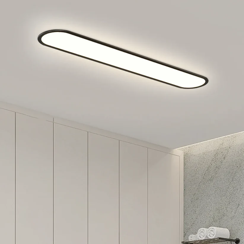 Arcato Minimalist White/Black LED Flush Mount Ceiling Light Living Room