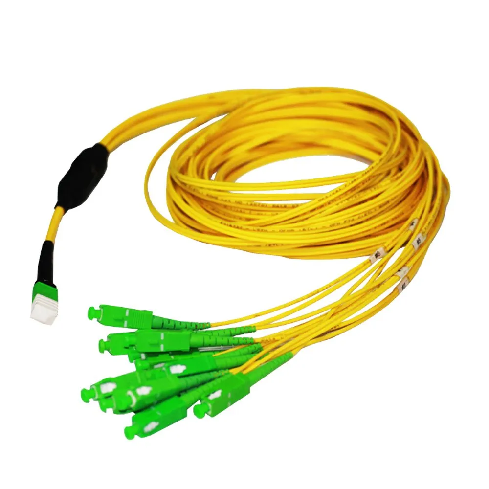 12 Cores Singlemode OS2 SMF28e MPO – SC/APC Ribbon Fanout Fiber Optic Trunk LSZH Cable