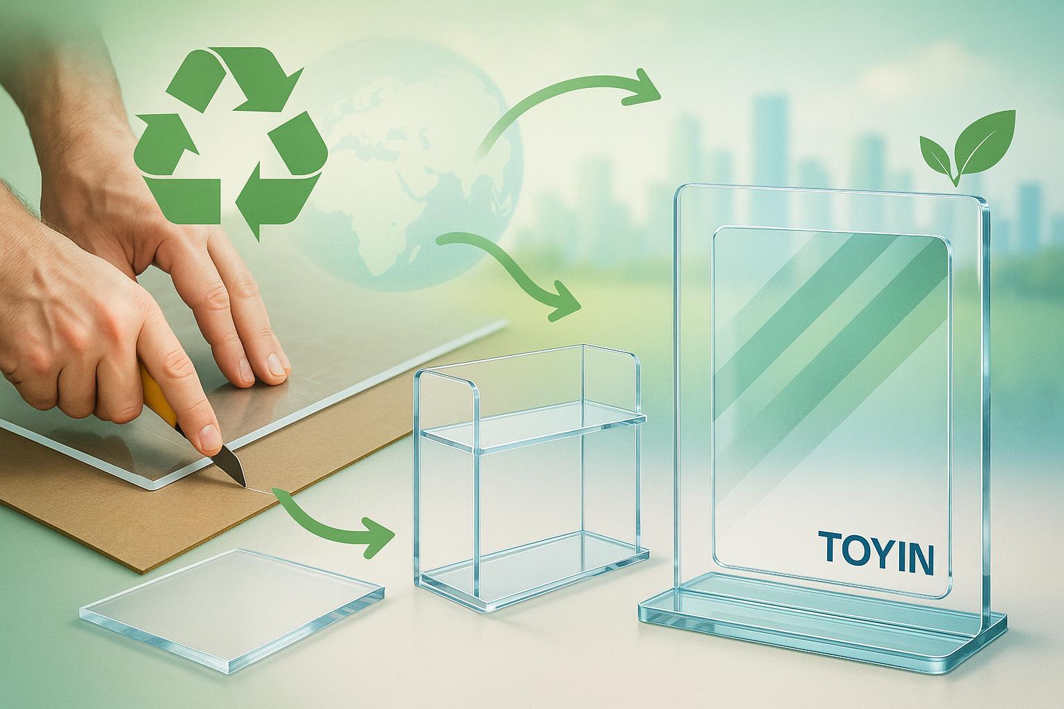 Recycled acrylic sheets in sustainable projects with eco-friendly and global themes