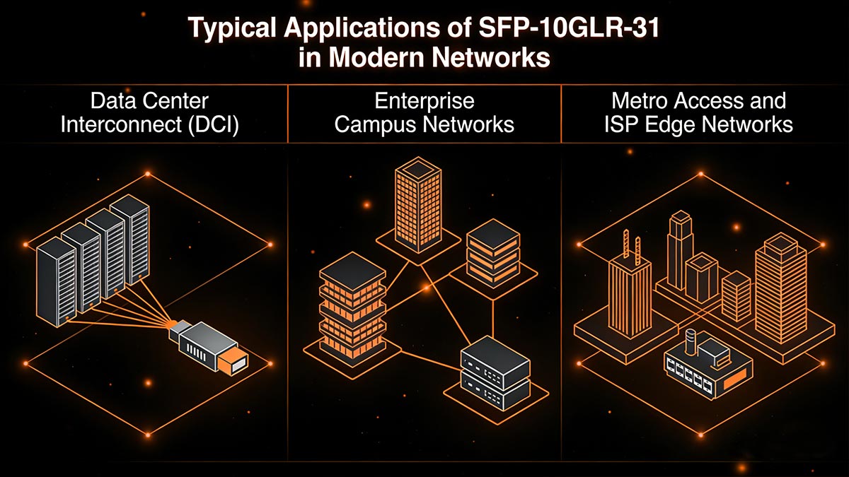Typical Applications of SFP-10GLR-31 in Modern Networks